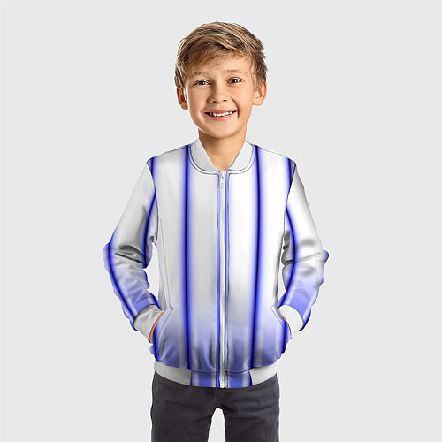 Детский бомбер Striped suit / 3D-Белый – фото 3