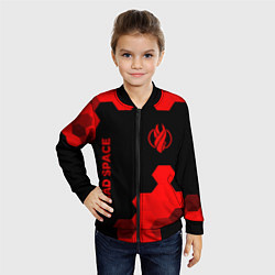 Бомбер детский Dead Space - red gradient вертикально, цвет: 3D-черный — фото 2