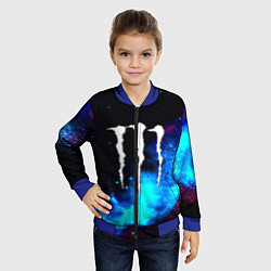 Бомбер детский Monster energy космос, цвет: 3D-синий — фото 2
