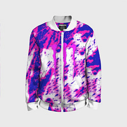 Бомбер детский Monster energy краски гранж, цвет: 3D-белый