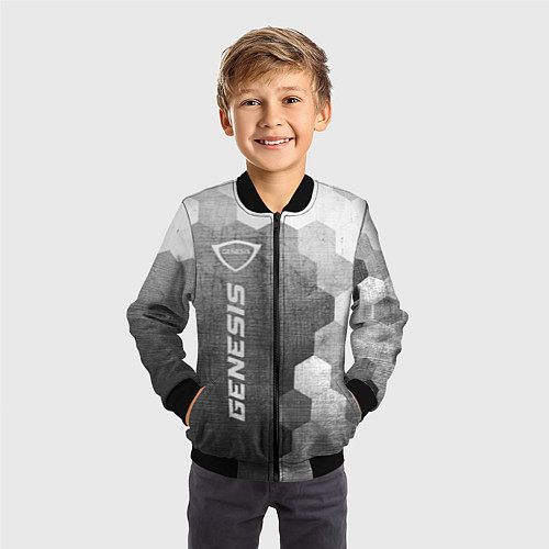 Детский бомбер Genesis - grey gradient по-вертикали / 3D-Черный – фото 3