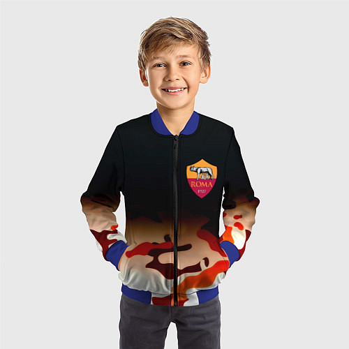 Детский бомбер Roma камуфляжный стиль / 3D-Синий – фото 3
