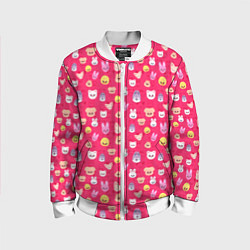 Бомбер детский Skzoo pattern pink, цвет: 3D-белый