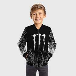 Бомбер детский Monster energy лес, цвет: 3D-черный — фото 2