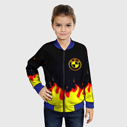 Бомбер детский BMW огненный, цвет: 3D-синий — фото 2