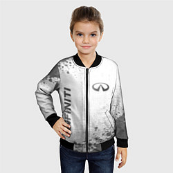 Бомбер детский Infiniti - white gradient вертикально, цвет: 3D-черный — фото 2