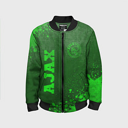 Бомбер детский Ajax - green gradient вертикально, цвет: 3D-черный