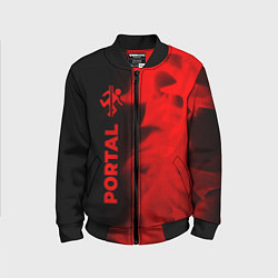 Бомбер детский Portal - red gradient по-вертикали, цвет: 3D-черный