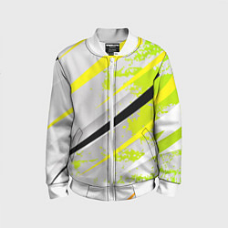 Детский бомбер Color white light green