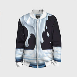 Бомбер детский Молочная текстура, цвет: 3D-белый