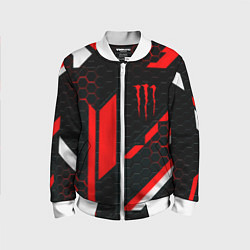 Бомбер детский Monster energy sport geometry, цвет: 3D-белый