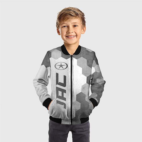 Детский бомбер JAC - white gradient по-вертикали / 3D-Черный – фото 3