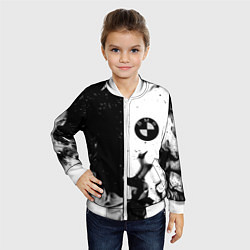 Бомбер детский BMW black fire, цвет: 3D-белый — фото 2
