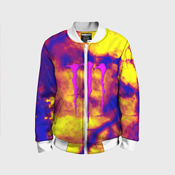 Бомбер детский Monster energy storm grunge, цвет: 3D-белый