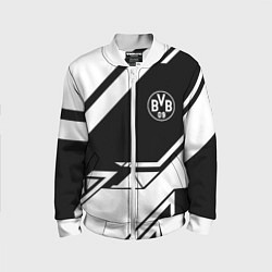 Бомбер детский Borussia geometry black, цвет: 3D-белый