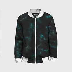 Детский бомбер Color black turquoise