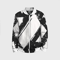 Детский бомбер Color black white