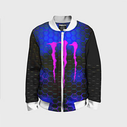 Бомбер детский Monster energy неоновая броня, цвет: 3D-белый