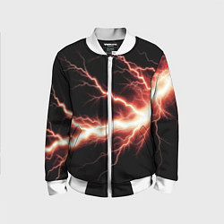 Бомбер детский Lightning red, цвет: 3D-белый