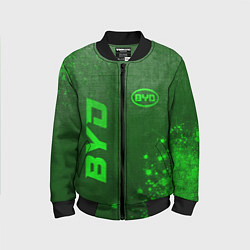 Бомбер детский BYD - green gradient вертикально, цвет: 3D-черный