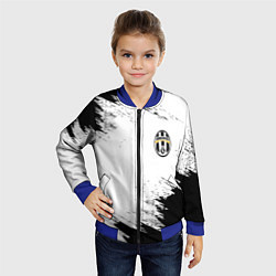 Бомбер детский Juventus штрихи красок, цвет: 3D-синий — фото 2