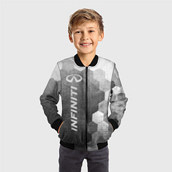 Бомбер детский Infiniti - grey gradient по-вертикали, цвет: 3D-черный — фото 2