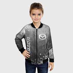 Бомбер детский Mazda - grey gradient вертикально, цвет: 3D-черный — фото 2
