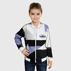 Бомбер детский Плавание спортивное, цвет: 3D-белый — фото 2