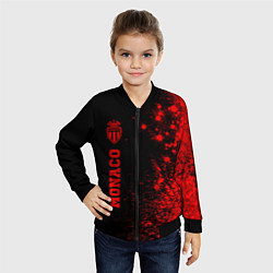 Бомбер детский Monaco - red gradient по-вертикали, цвет: 3D-черный — фото 2