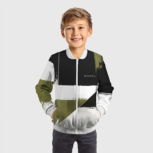Детский бомбер Haval логотип / 3D-Белый – фото 3