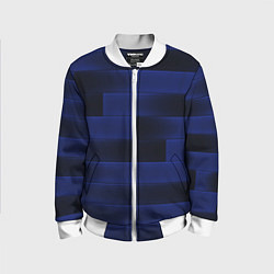 Бомбер детский Color blue square, цвет: 3D-белый
