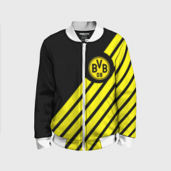 Бомбер детский Borussia geometry yellow, цвет: 3D-белый