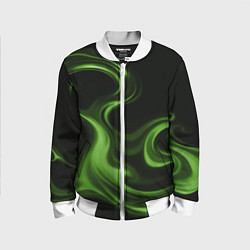 Детский бомбер Green black