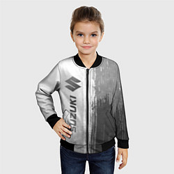 Бомбер детский Suzuki - white gradient по-вертикали, цвет: 3D-черный — фото 2