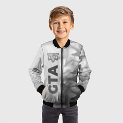 Бомбер детский GTA - white gradient по-вертикали, цвет: 3D-черный — фото 2