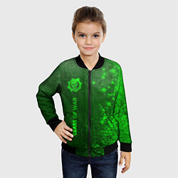 Бомбер детский Gears of War - green gradient по-вертикали, цвет: 3D-черный — фото 2