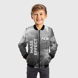 Бомбер детский Mass Effect - grey gradient вертикально, цвет: 3D-черный — фото 2