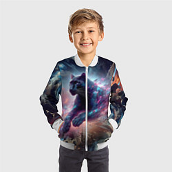 Бомбер детский Космическая пантера - нейроарт, цвет: 3D-белый — фото 2