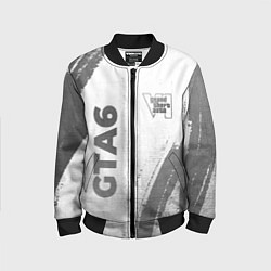 Бомбер детский GTA6 - white gradient вертикально, цвет: 3D-черный