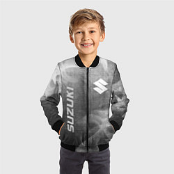 Бомбер детский Suzuki - grey gradient вертикально, цвет: 3D-черный — фото 2