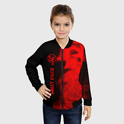 Бомбер детский Sally Face - red gradient по-вертикали, цвет: 3D-черный — фото 2