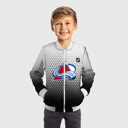 Детский бомбер Колорадо Эвеланш - черный градиент / 3D-Белый – фото 3