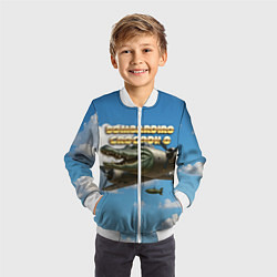 Бомбер детский Bombardino Crocodillo мем, цвет: 3D-белый — фото 2