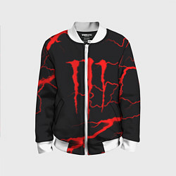 Бомбер детский Monster energy storm red, цвет: 3D-белый
