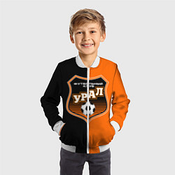 Бомбер детский ФК Урал - оранжево черные, цвет: 3D-белый — фото 2