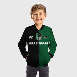 Бомбер детский Krasnodar football, цвет: 3D-черный — фото 2