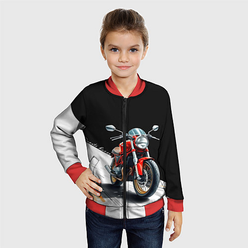 Детский бомбер Ducati Racer / 3D-Красный – фото 4
