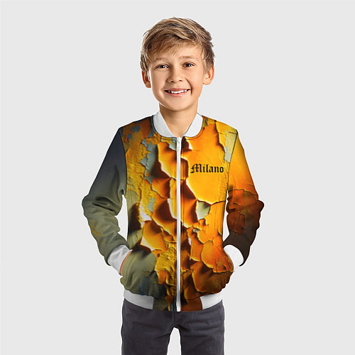Детский бомбер Peeling plaster - Milano / 3D-Белый – фото 3