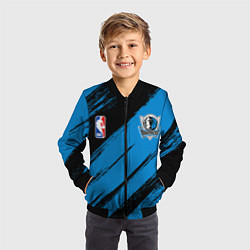Бомбер детский Даллас Маверикс - черно синий, цвет: 3D-черный — фото 2