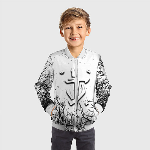 Детский бомбер Doom dark age / 3D-Белый – фото 3